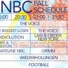 Foto: Programmplan von NBC für die TV-Saison 2013/2014 (Herbst).
