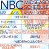 Foto: Programmplan von NBC für die TV-Saison 2013/2014 (Midseason).