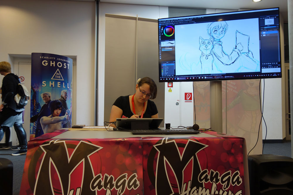 Foto: Manga Hamburg und Düsseldorf - Zeichenbereich, AnimagiC 2018 - Copyright: Jen Posduga